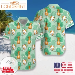 Shop Cat Love And Free Unisex Hawaiian Aloha Shirts Dh