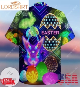 Shop Have An Eggcellent Easter Unisex Authentic Hawaiian Shirt 2023