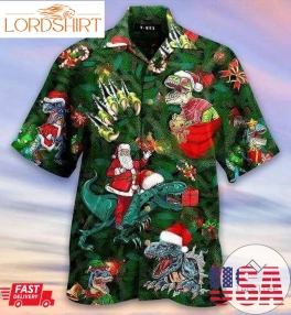 Shop Hawaiian Aloha Shirts T Rex Dinosaur Enjoy Christmas