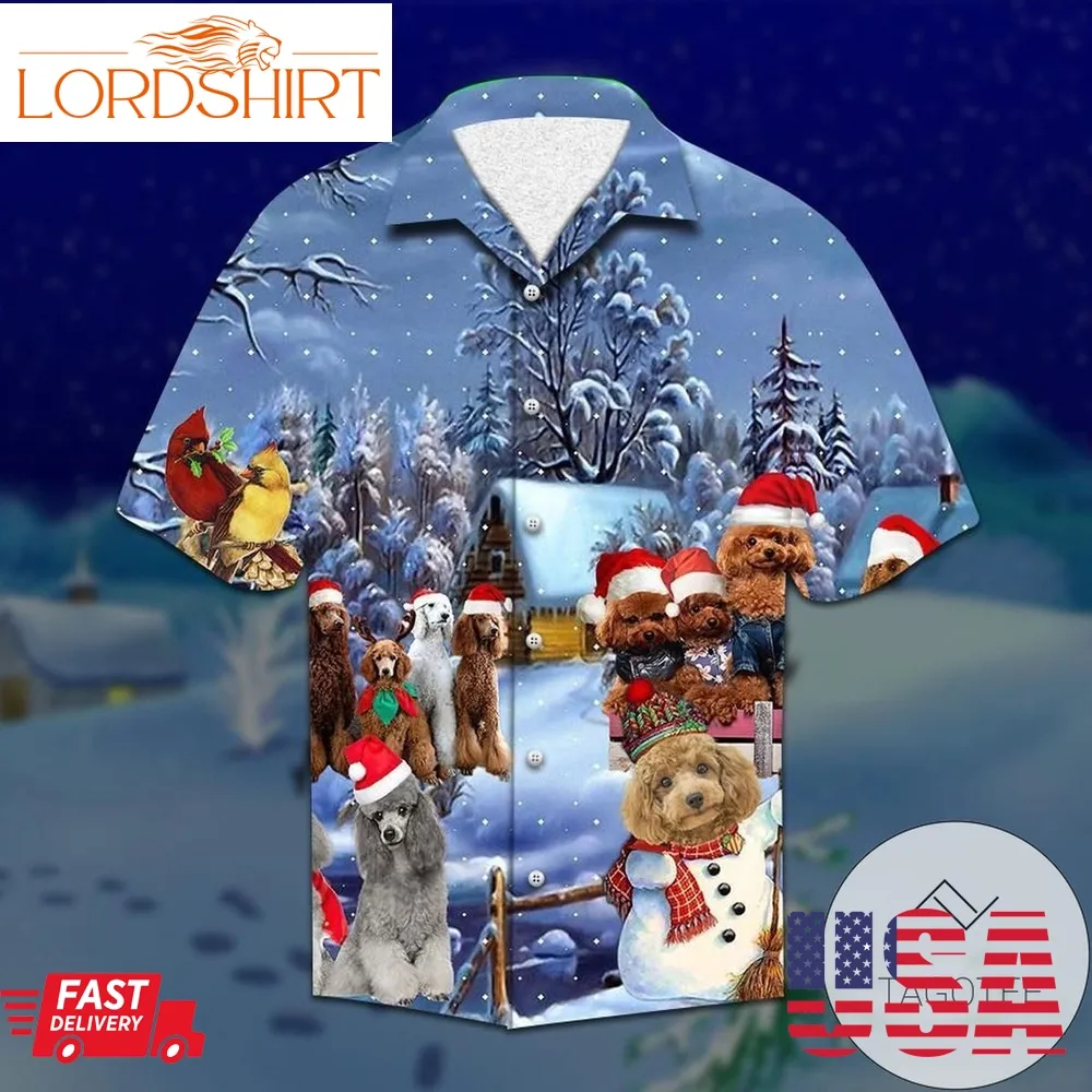 Shop Poodle Christmas Authentic Hawaiian Shirt 2023