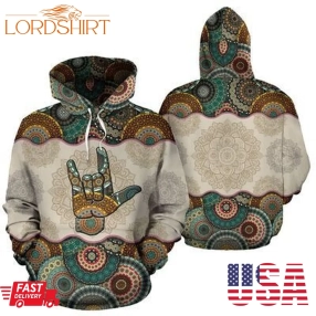 Sign Language Vintage Mandala Full Hoodie Sky 3D Hoodie For Men For Women All Over Printed Hoodie Shirt 2020