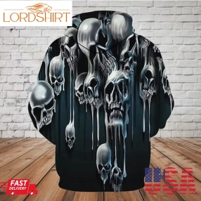 Skull 3D Hoodie_Melting Skull  Pl326