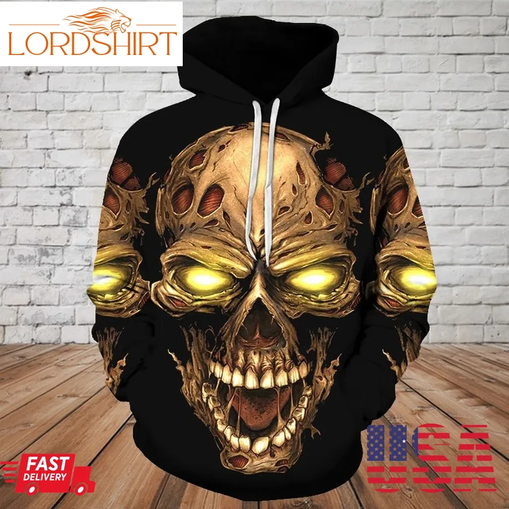 Skull 3D Hoodie_Screaming Skull Pl310