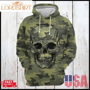 Skull Camo 3D Hoodie For Men For Women Skull All Over Printed Hoodie Camo 3D Full Printing Shirt