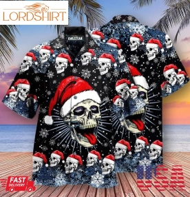 Skull Christmas On The Naughty Listandi Regret Nothing Hawaiian Shirt