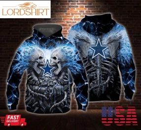 Skull Dallas Cowboys Nfl Men And Women 3D Full Printing Hoodie Shirt Dallas Cowboys Nfl 3D Full Printing Shirt Dallas Cowboys 3D All Over Printed Shirt