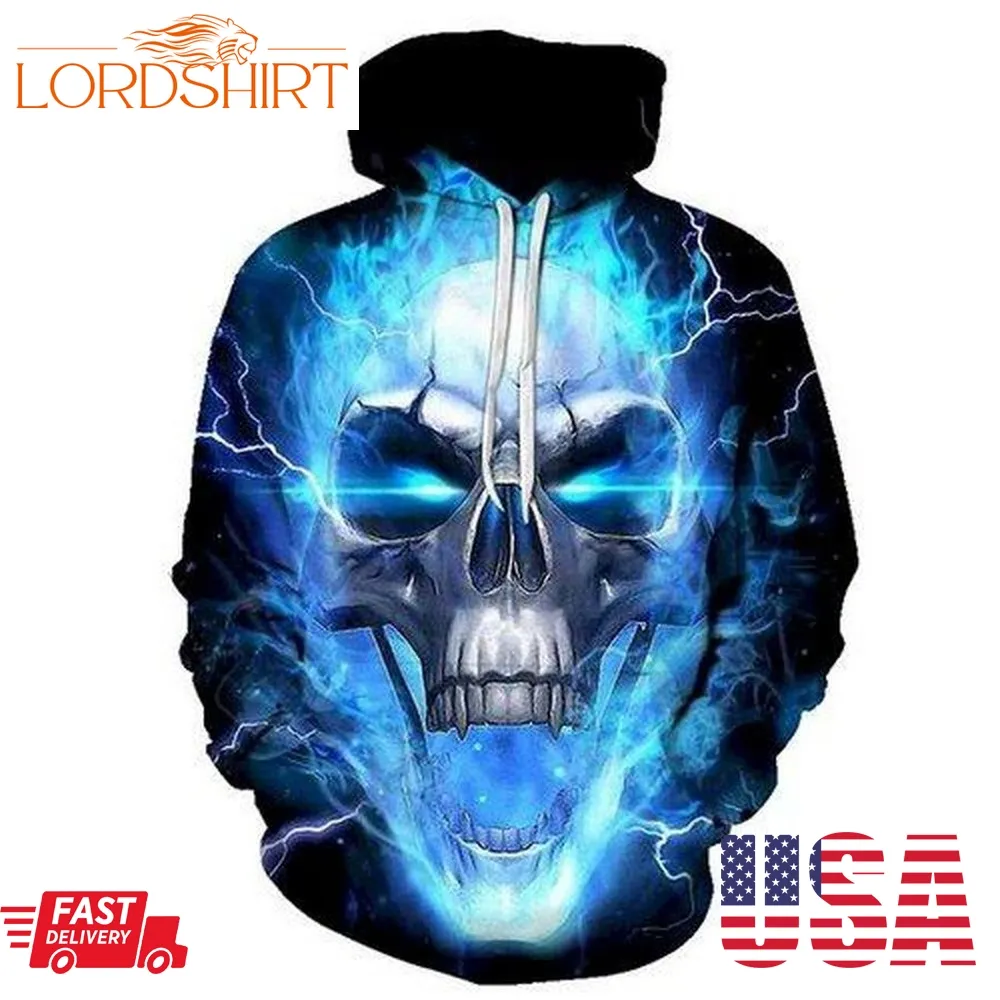 Skull Face Pullover Hoodies 3D Skull Face Printed 3D Hoodie