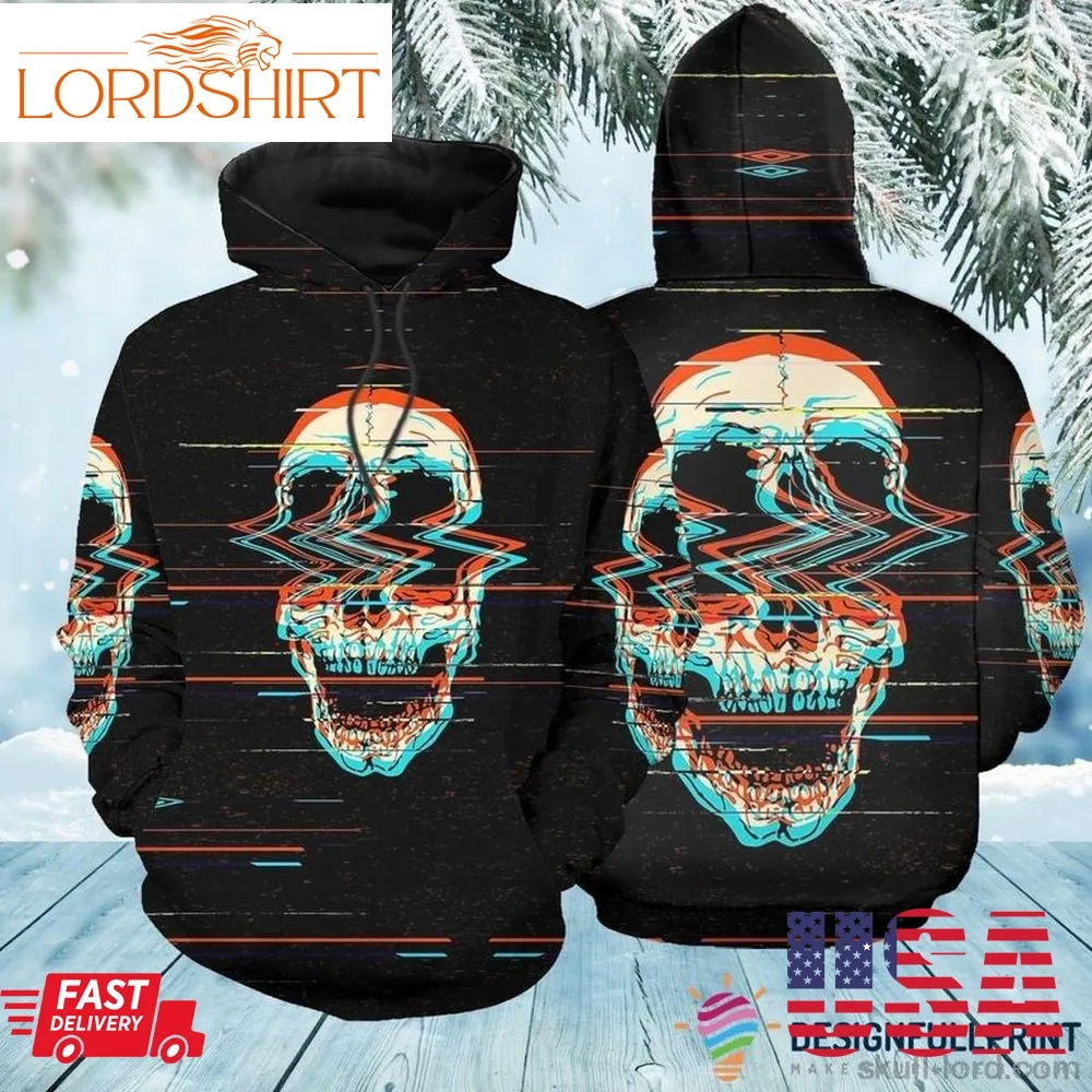 Skull Gift Skull Digital Aesthetic Unisex Hoodie Ln