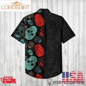 Skull Hawaiian Shirt Summer Short Sleeve Shirt Men