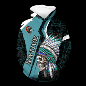 Skull Headdress Native 3D Hoodie