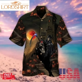 Skull Horseman Halloween Hawaiian Shirt, Horse Hawaiian Shirt For Men & Women