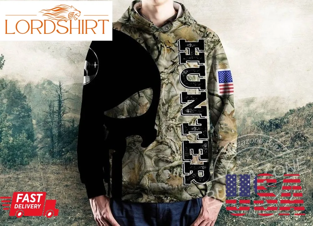 Skull Hunting Hunter Punisher Skull Men And Women 3D Full Printing Hoodie Shirt Skull Hunting Hunter Punisher Skull 3D Full Printing Shirt