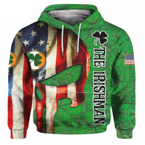 Skull Irish Man Pullover And Zip Pered Hoodies Custom 3D Graphic Printed 3D Hoodie All Over Print Hoodie For Men For Women