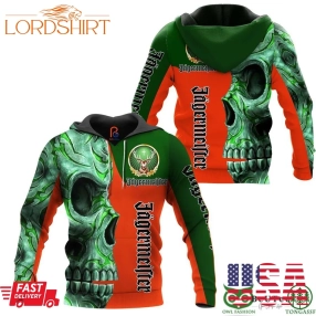 Skull Jgermeister 3D Hoodie Tshirt Sweatshirt