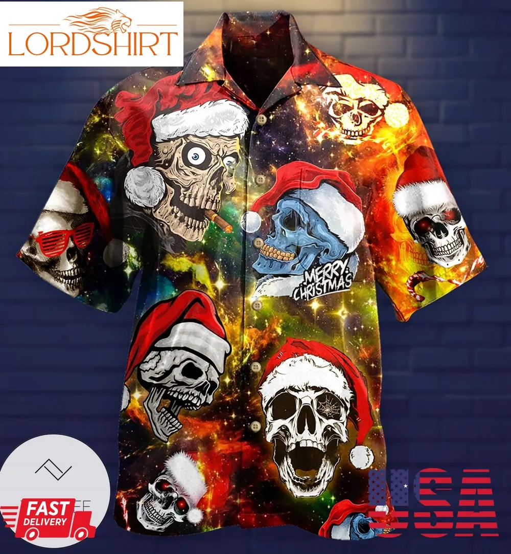 Skull Love Christmas  Hawaiian Shirt