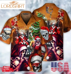 Skull Santa Claus Christmas Hawaiian Shirt