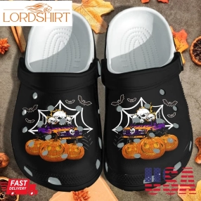 Skull Tattoo Trucker Dad Gifts Halloween Shoes Clog Crocs Crocband Clog Birthday Gift For Man Woman