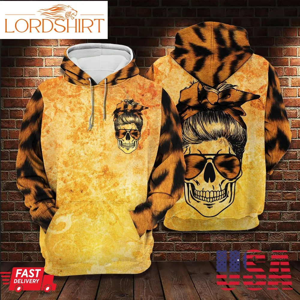 Skull Tiger Lover 3D Hoodie