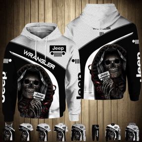 Skull Wrangler Jeep Living My Way 3D Hoodie For Men For Women All Over Printed Hoodie