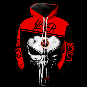 Slayer Punisher Skull Full Print V1422 Hoodie Zipper