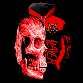 Slayer Skull New Full Over Print K1149 Hoodie Zipper