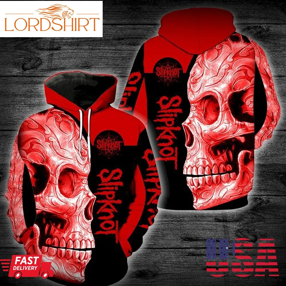 Slipknot Band Skull Full All Over Print 3D Hoodie For Men And Women