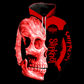 Slipknot Band Skull New Full Over Print V1370 Hoodie Zipper