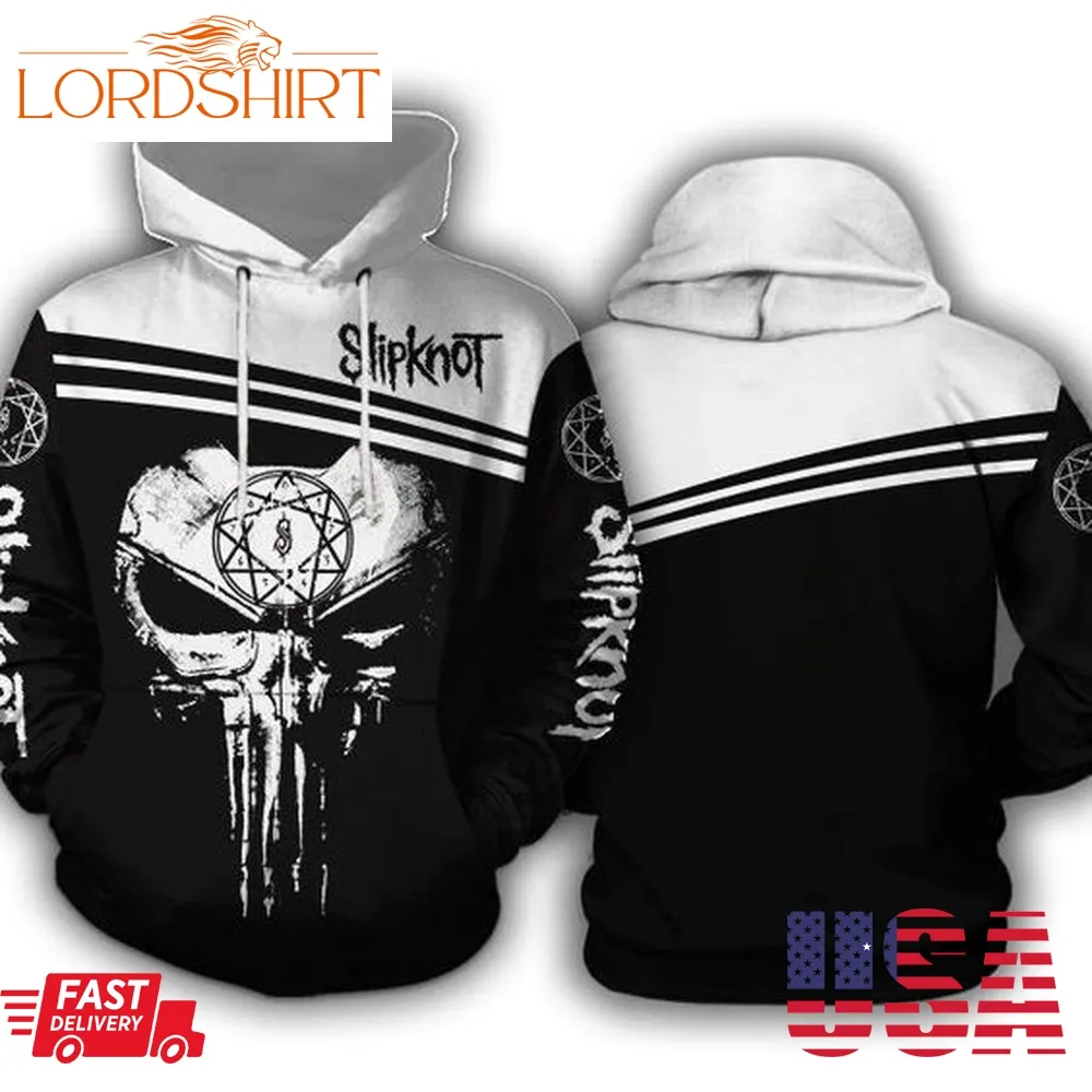 Slipknot Punisher Skull 3D Hoodie For Men For Women All Over Printed Hoodie