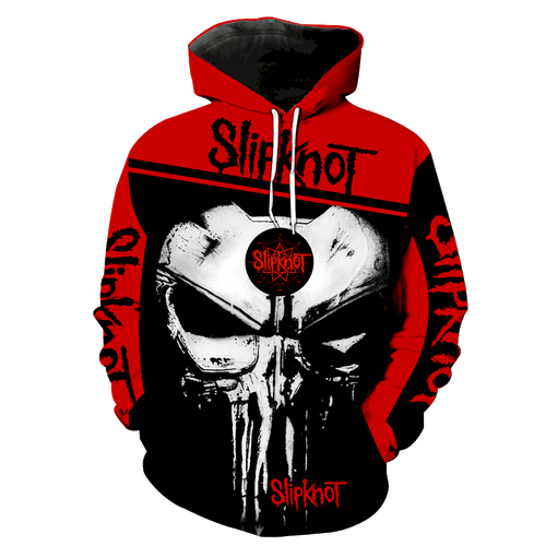 Slipknot Punisher Skull Men And Women 3D Full Printing Hoodie