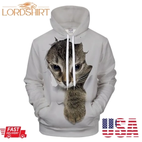 Sneaky Cat 3D Sweatshirt Hoodie Pullover