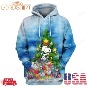 Snoopy And Christmas 3D All Over Print Hoodie Zip Up Hoodie