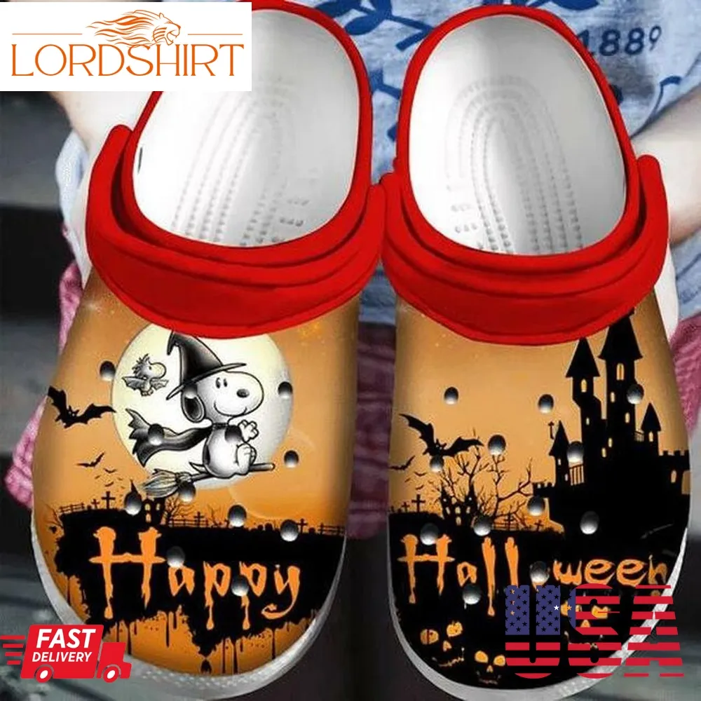 Snoopy Happy Halloween Crocs Crocband Clog Comfortable Water Shoes