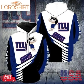 Snoopy New York Giants Pullover And Zippered Hoodies Custom 3D Graphic Printed 3D Hoodie For Men For Women