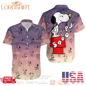 Snoopy Pattern Summer Hawaiian Shirt