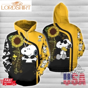 Snoopy Sunflower You Are My Sunshine 3D Hoodie Sweatshirt