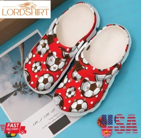 Soccer Ball Pattern Sku 2264 Crocs Clog Shoes