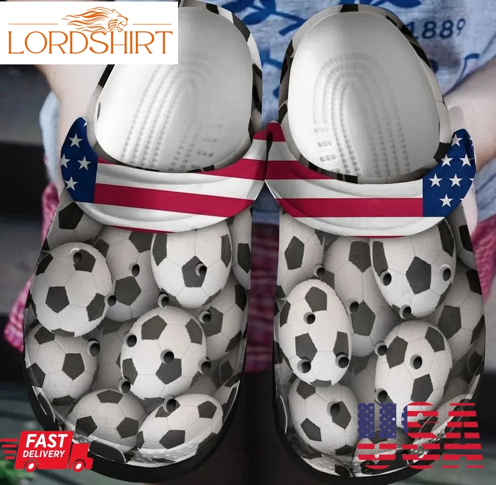 Soccer Balls Personalized Clog Custom Crocs Comfortablefashion Style Comfortable For Women Men Kid Print 3D American