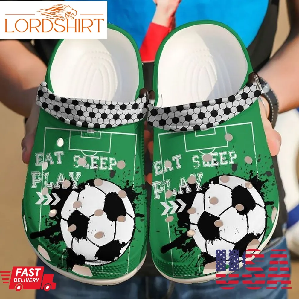 Soccer Eat Sleep Play Sku 2266 Crocs Crocband Clog Comfortable For Mens Womens Classic Clog Water Shoes