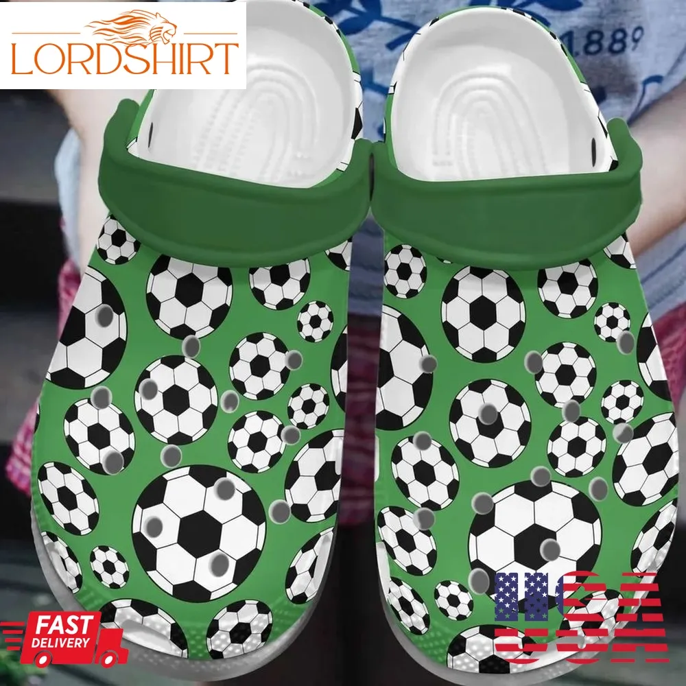 Soccer Pattern Personalized Clog Custom Crocs Comfortablefashion Style Comfortable For Women Men Kid Print 3D