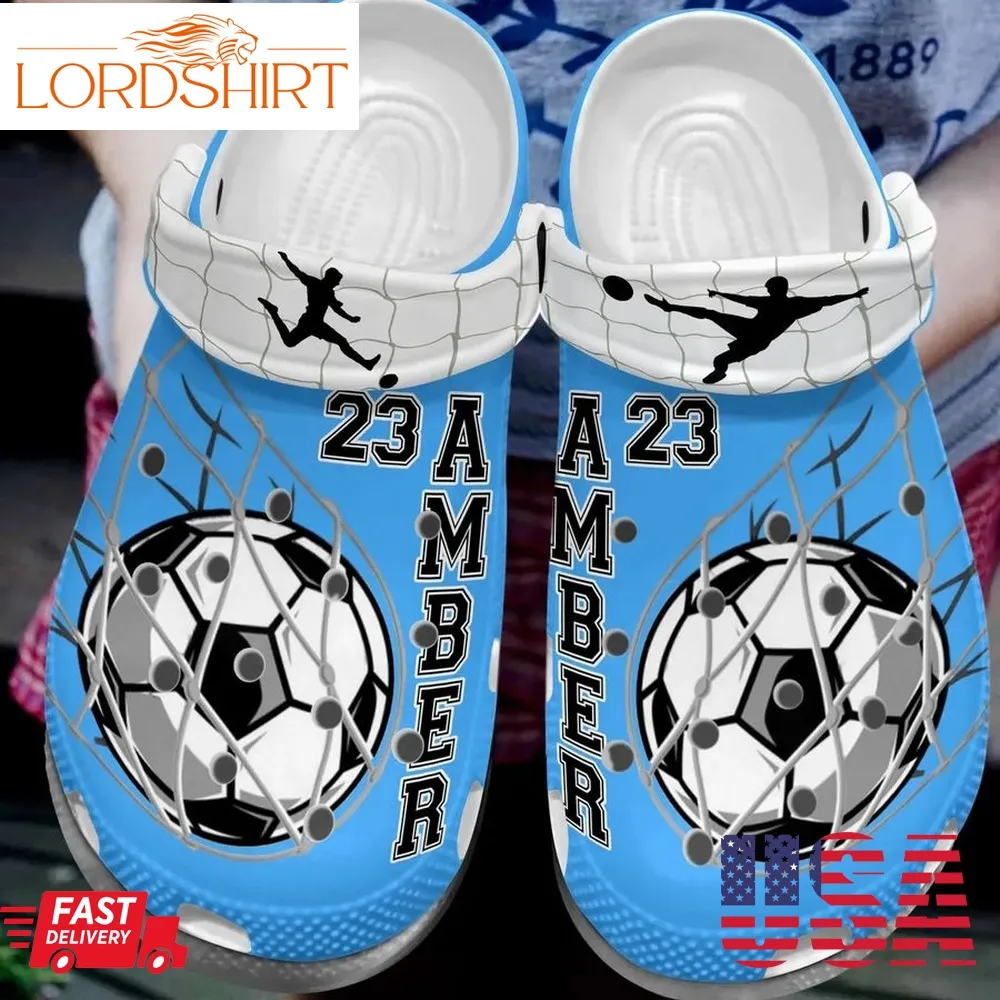 Soccer Personalize Clog Custom Crocs Fashionstyle Comfortable For Women Men Kid Print 3D Goal In 20