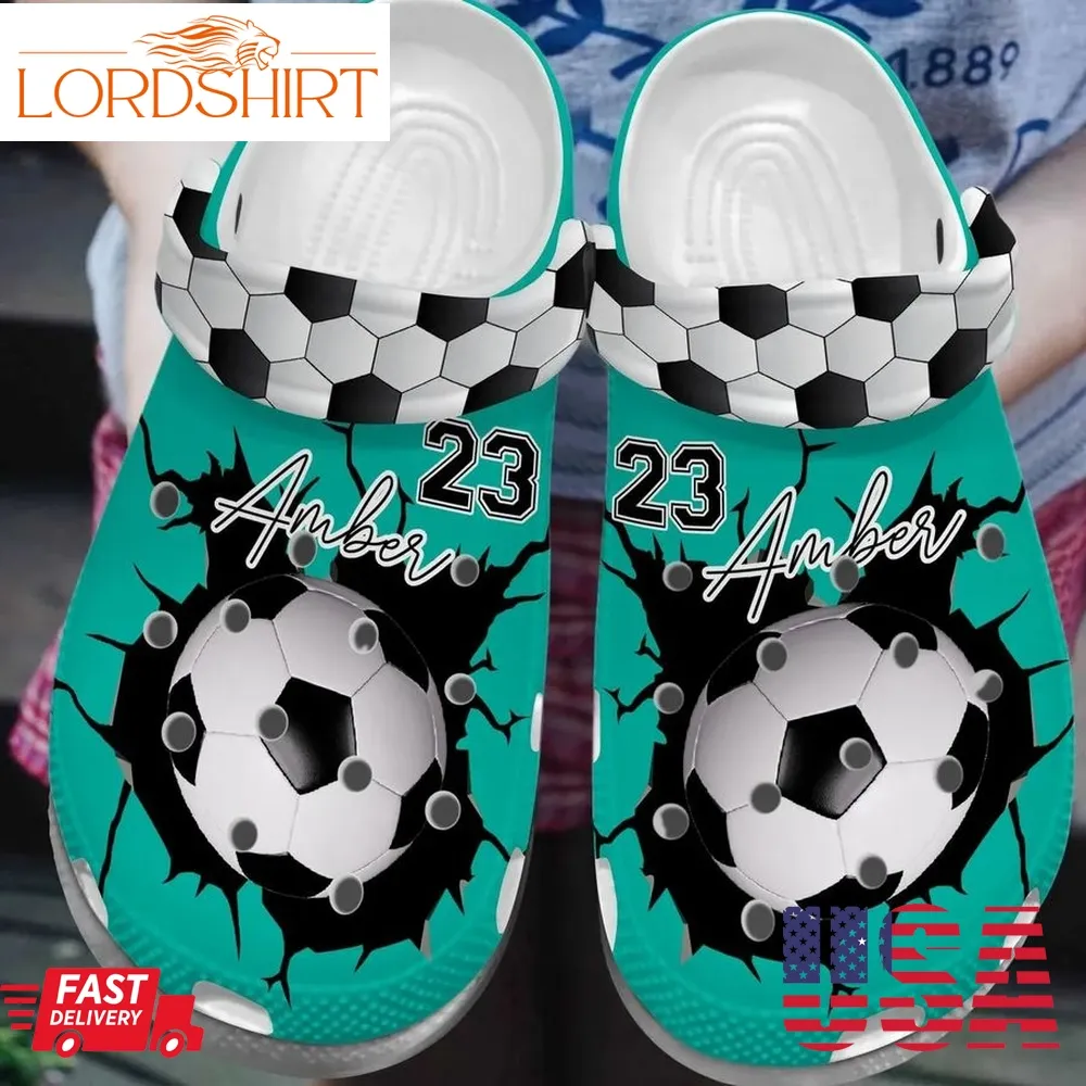 Soccer Personalize Clog Custom Crocs Fashionstyle Comfortable For Women Men Kid Print 3D Soccer Cracks