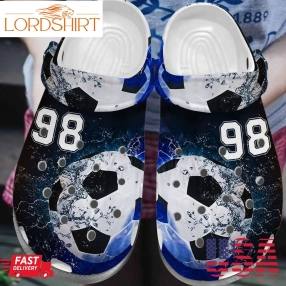 Soccer Personalized Clog Custom Crocs Comfortablefashion Style Comfortable For Women Men Kid Print 3D Blue Soccer