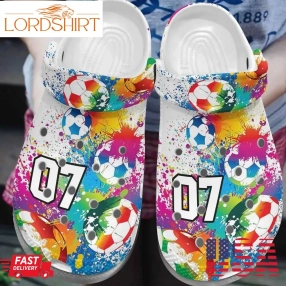 Soccer Personalized Clog Custom Crocs Comfortablefashion Style Comfortable For Women Men Kid Print 3D Colorful Soccer