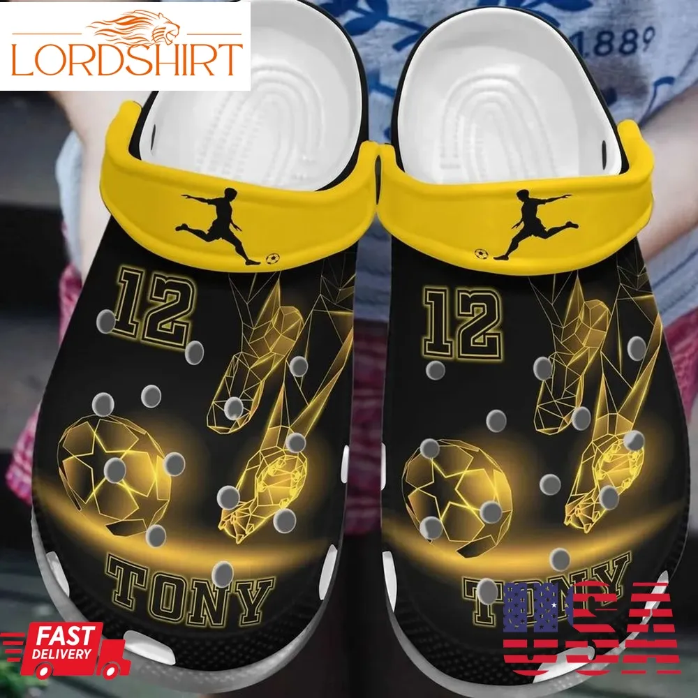 Soccer Personalized Clog Custom Crocs Comfortablefashion Style Comfortable For Women Men Kid Print 3D I Am A Soccer Player