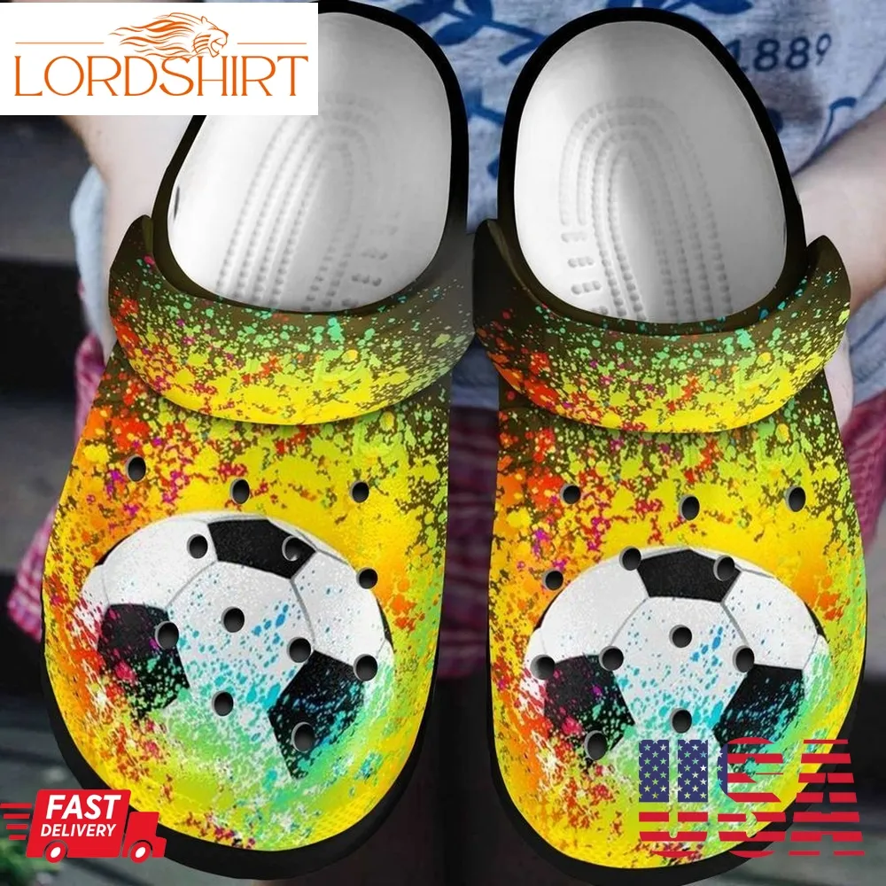 Soccer Personalized Clog Custom Crocs Comfortablefashion Style Comfortable For Women Men Kid Print 3D Love Soccer