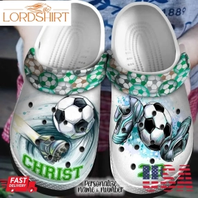 Soccer Personalized Clog Custom Crocs Comfortablefashion Style Comfortable For Women Men Kid Print 3D Play Soccer