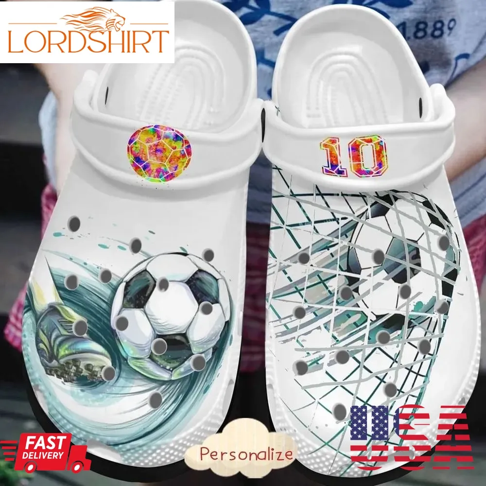 Soccer Personalized Clog Custom Crocs Comfortablefashion Style Comfortable For Women Men Kid Print 3D Soccer Goal