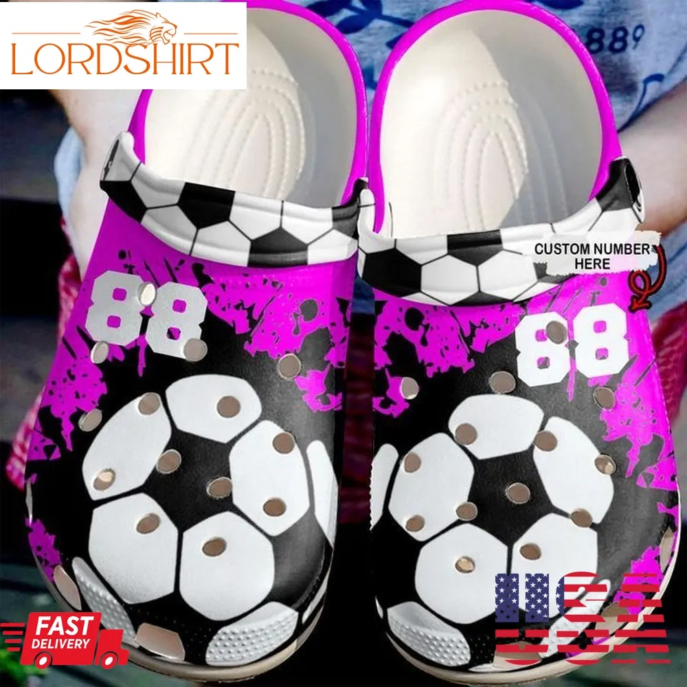 Soccer Personalized Love Sku 2258 Crocs Crocband Clog Comfortable For Mens Womens Classic Clog Water Shoes