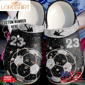 Soccer Personalized Sparkle Ball Sku 2262 Crocs Clog Shoes