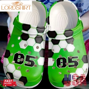 Soccer Personalized Texture Sku 2261 Crocs Crocband Clog Comfortable For Mens Womens Classic Clog Water Shoes